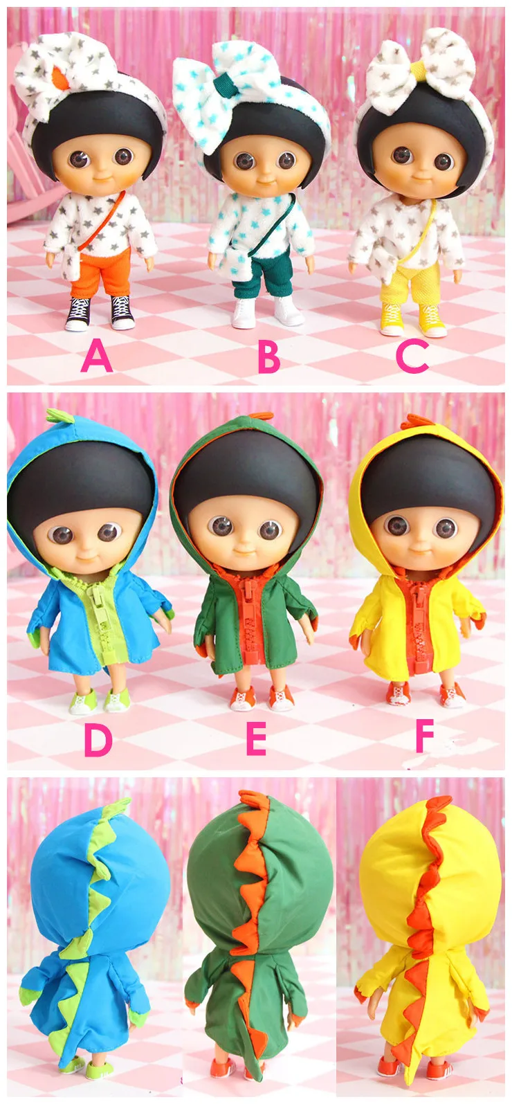 Милый медведь куклы макияж IXDOLLS Blyth детские игрушки с одеждой, большие глаза головы утки Тигры sheeps Фабрика мода подходит для девочек