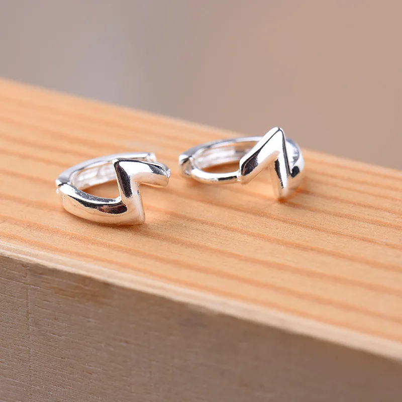 

2021 Fashion Women Silver Color Lightning Clip Earrings Jewelry