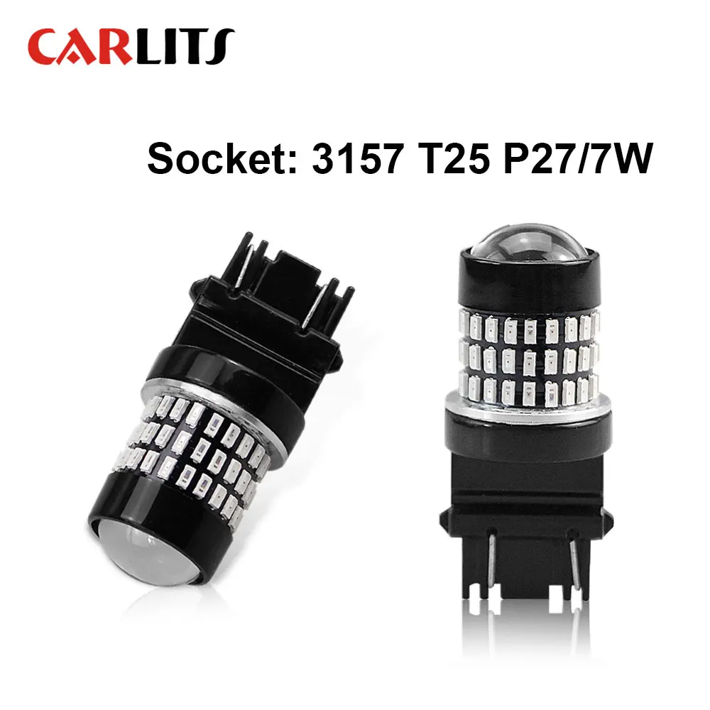 3157 Red CARLITS 2x p21w светодиодный лампы автомобиля светильник светодиодный 1156 ba15s t20 p21/5 Вт авто светодиодный 12V bay15d 1157 bau15s 7443 w21/5 Вт t25 3157 LED DRL задний фонарь - Испускаемый цвет: 3157 Red