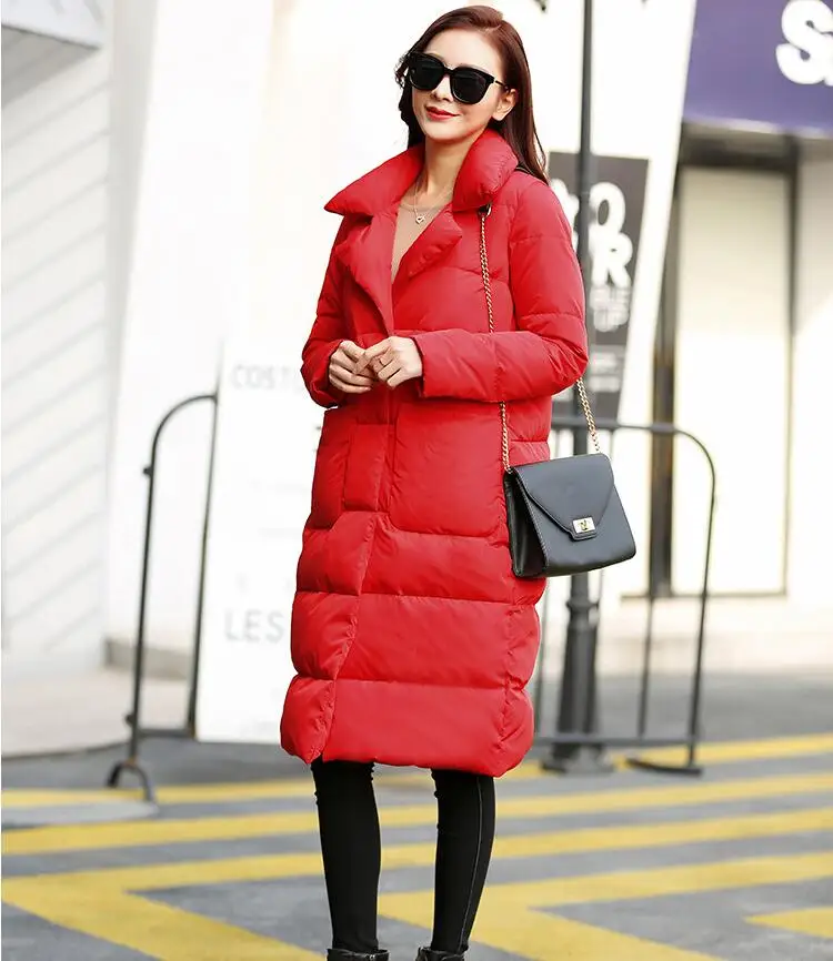 AYUNSUE зимняя куртка женская красная толстая длинная куртка женские куртки пуховые пальто женские парки Abrigo Mujer KJ480