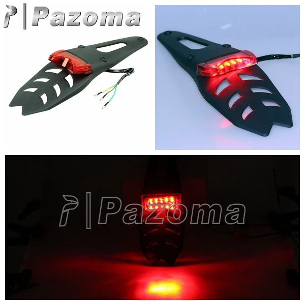 

Задний светодиодный фонарь для мотоцикла PAZOMA, 5 шт., задний фонарь для мотоцикла, крыло мотоцикла для Kawasaki Y-amaha WR YZ EXC XCW 250 125 450
