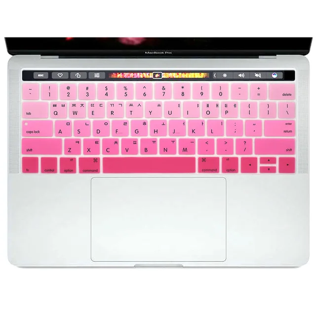 Корейский KR силиконовый чехол для клавиатуры Apple Macbook Pro 13 3 дюйма A1706 и 15 4 A1707