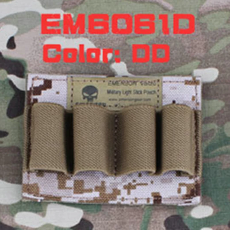 EmersonGear тактическая электронная нейлоновая светящаяся палочка, сумка B Mole, военная сумка, Мультикам, черная EM6061