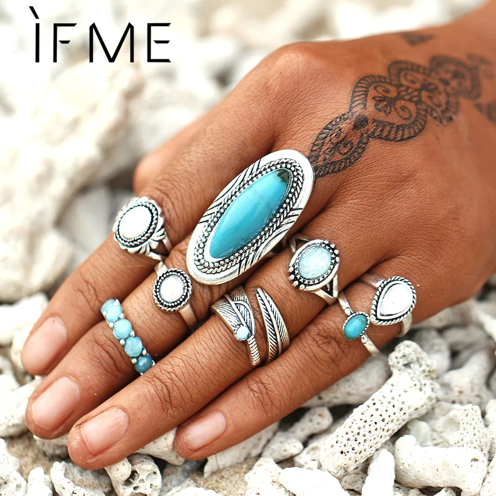 IF ME винтажные наборы колец на сустав пальца для женщин богемный античный