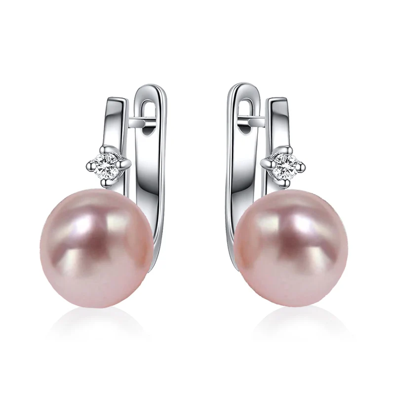 Женские серьги Sinya из натурального пресноводного фиолетового жемчуга диаметр 8 5