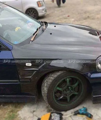 Автомобильный Стайлинг для Honda EK Civic 1999 2000 углеродное волокно вентилируемое
