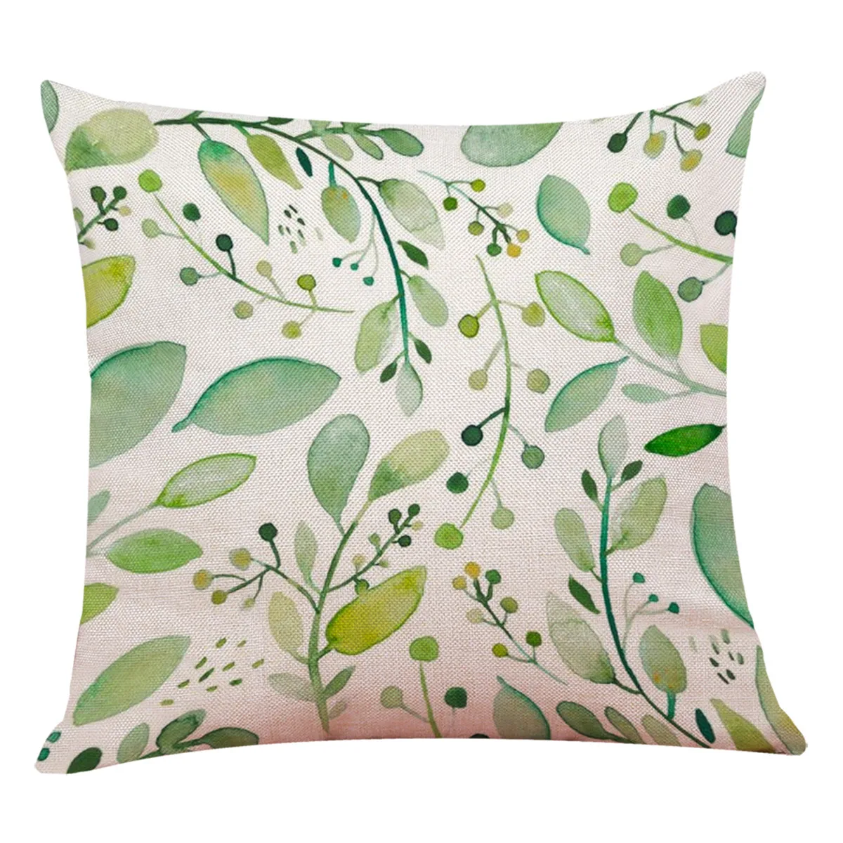 

Creative Leaves Printed Throw Pillow Case Sofa & Bed Home Decor Design Square Cushion Cover Colorful Cartton Pillowcase Cover