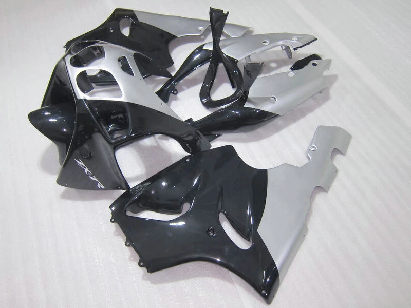 100% Новый ABS обтекатель комплект для Kawasaki ZX-7R 1996-2003 NINJA ZX7R 96-02 03 черный серебристый