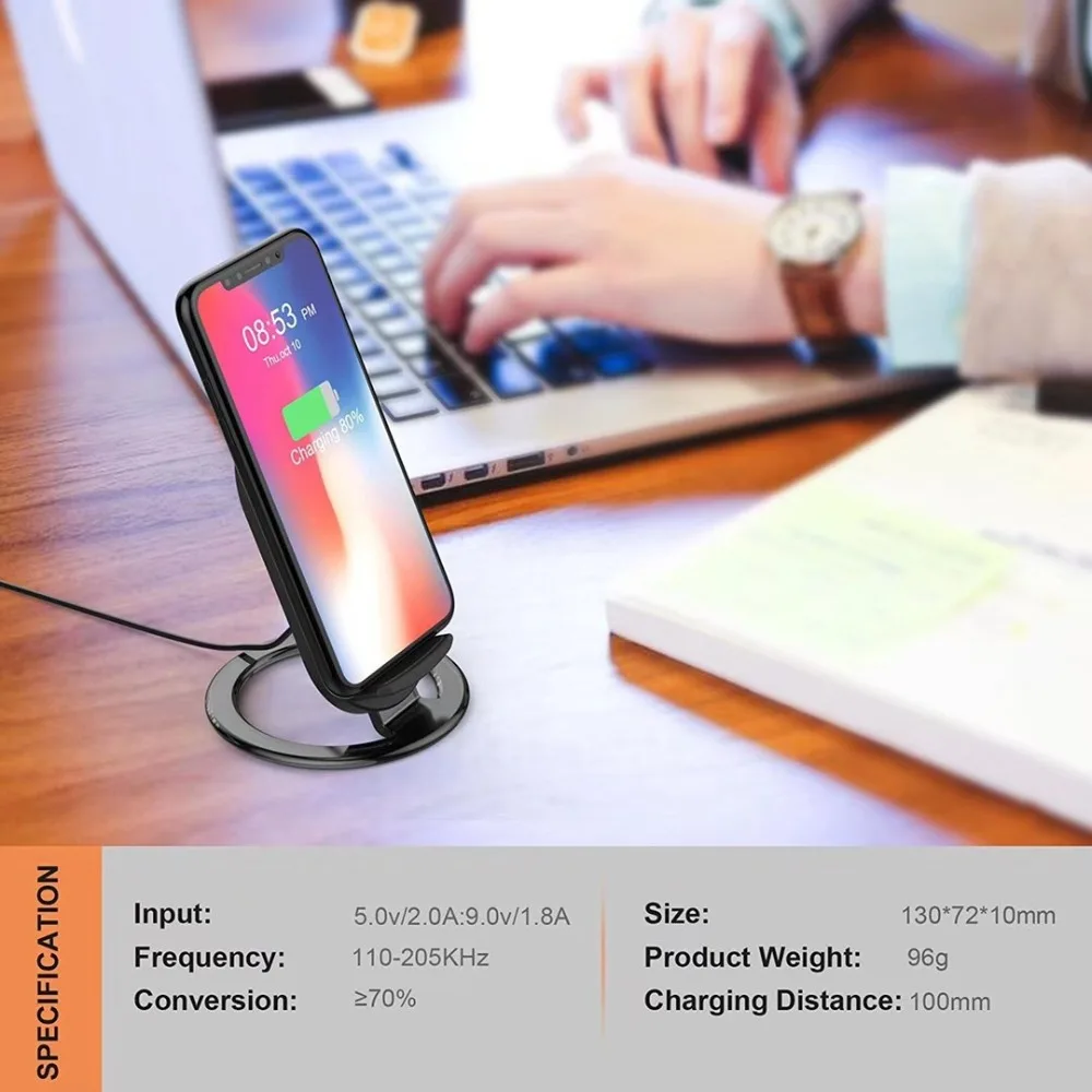 Быстрое беспроводное зарядное устройство для iPhone X XS MAX XR мобильный телефон