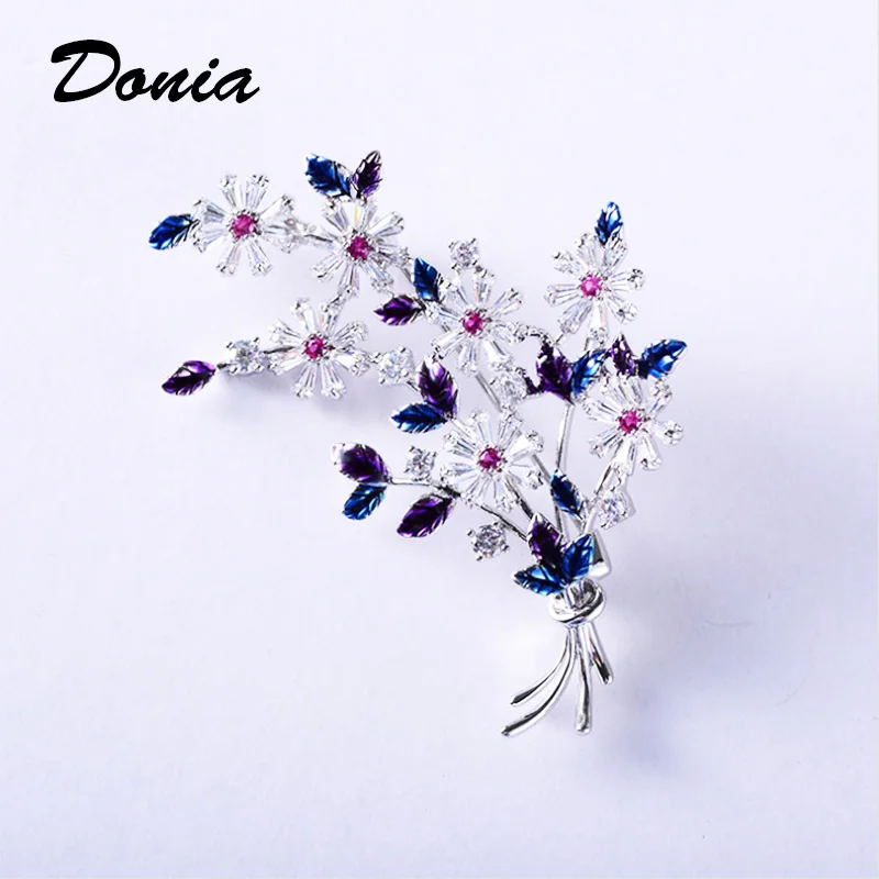 Женская мода новая Корейская версия Броши с микро-инкрустацией из циркония