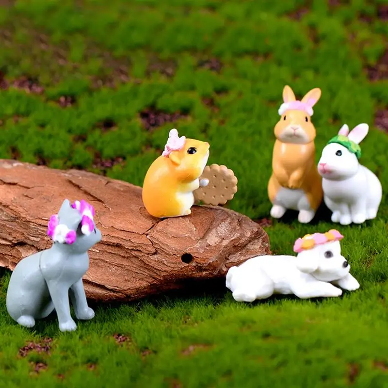 5 шт./компл. венок тапочки с кроликом шлёпанцы для Miniatura Кукольный дом украшения