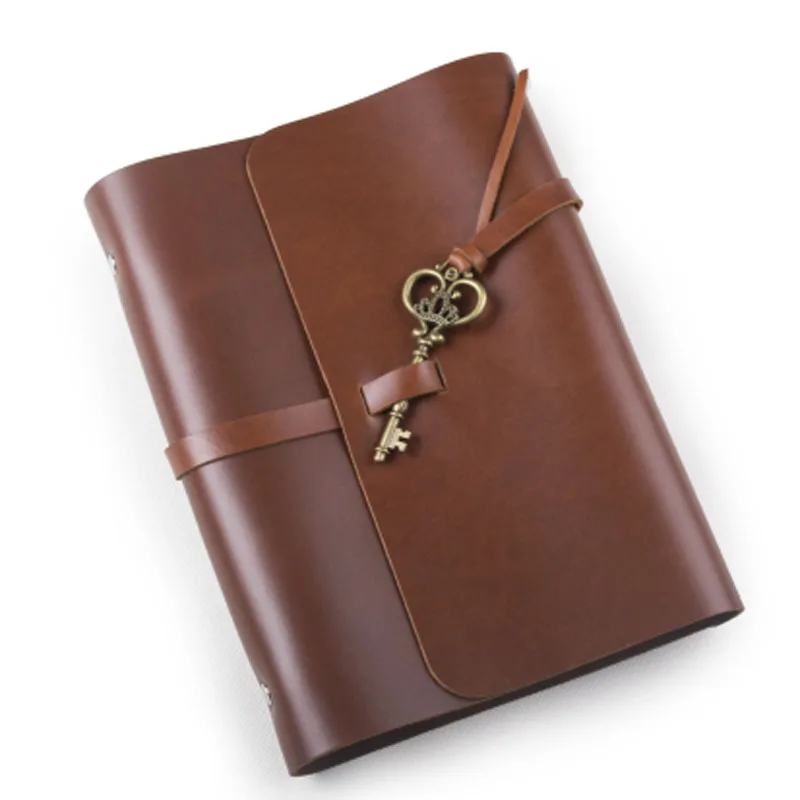 Real Leather Loose-leaf Spiral Notebook Diary European Retro Handmade Travel Notebook