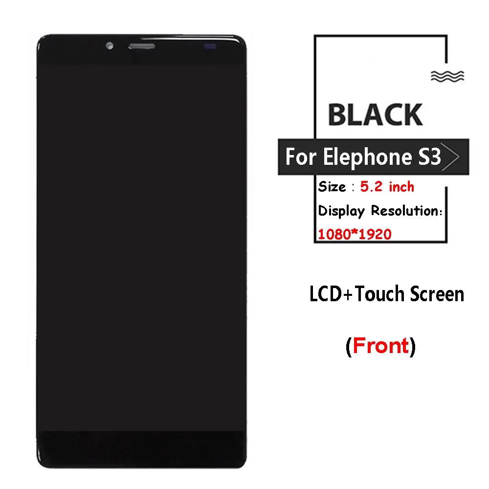 ЖК дисплей и сенсорный экран в сборе для Elephone S3 FPCHT520 5 дюйма s3 дигитайзер
