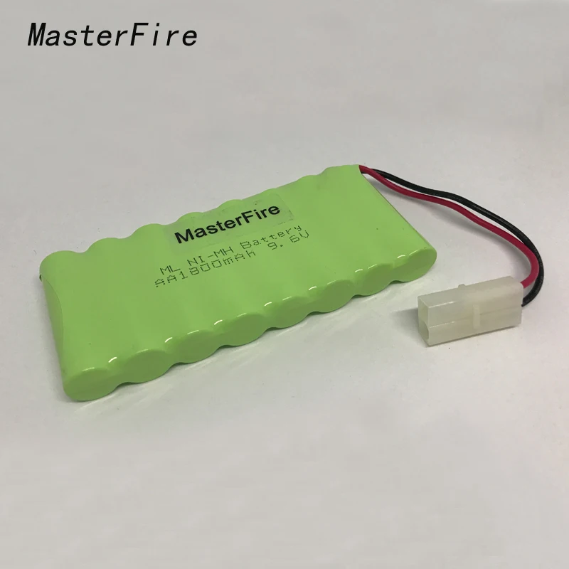 

MasterFire 9PACK/LOT New Original 9.6V 1800mAh 8x AA Ni-MH RC Rechargeable Battery Pack for Helicopter Robot Car Toys with Plugs