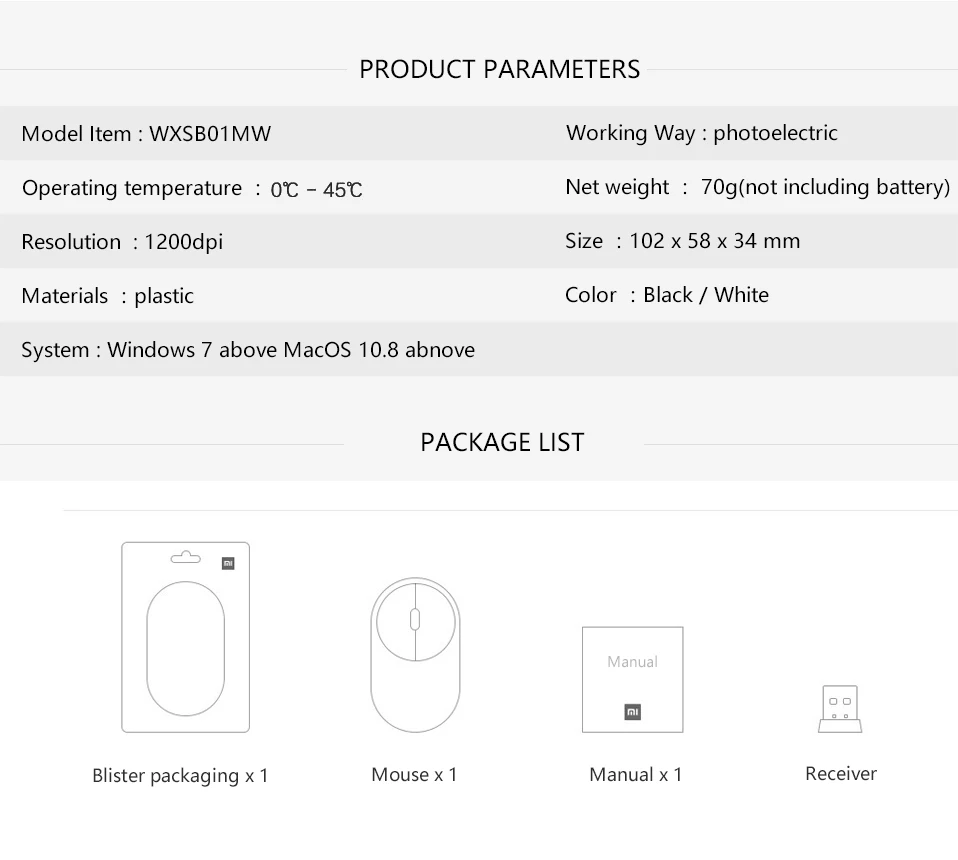 Оригинальная Xiaomi mi, портативная мышь Youth Edition, Беспроводная оптическая, 2,4 ГГц, пульт дистанционного управления, беспроводная mi ce для Windows 7 8 10 Mac iOS 10,8