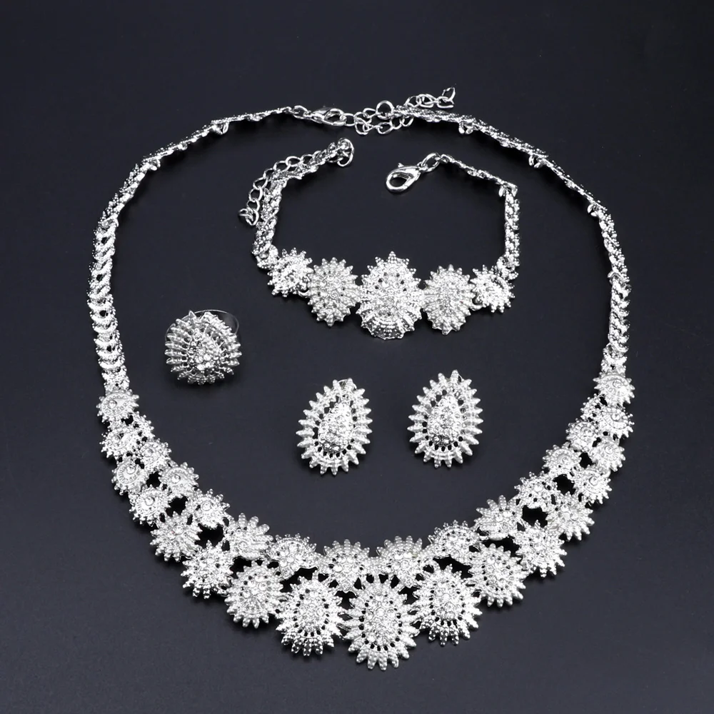 Оптовая продажа нигерийские женские свадебные комплекты массивное ожерелье