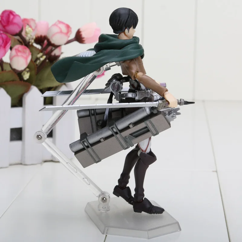 14 см атака на Титанов Shingeki no Kyojin Rivaille Figma 213 ПВХ фигурка игрушка