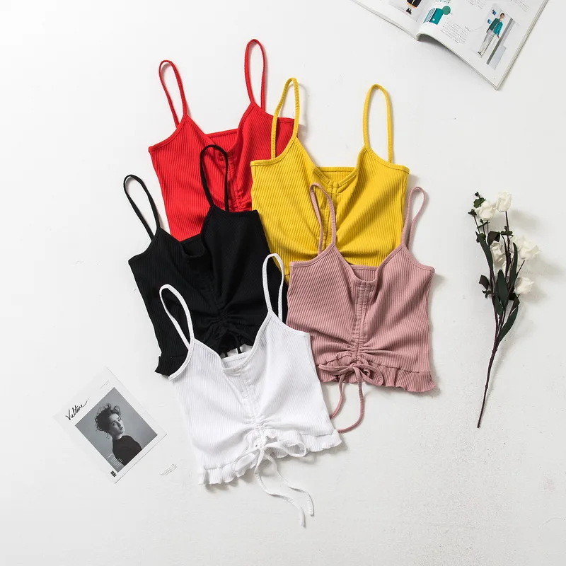 Женский кроп топ в рубчик|cami top|ribbed camicrop top cami |