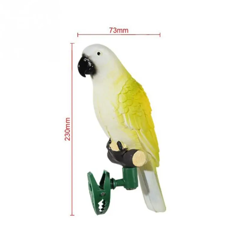 2 шт./лот Солнечная лампа в форме попугая с гибким зажимом садовый Путь Газон