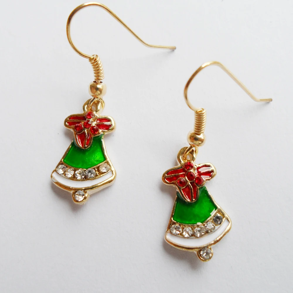 2020 новые модные рождественские серьги зеленые подвески в виде шляпы высокое