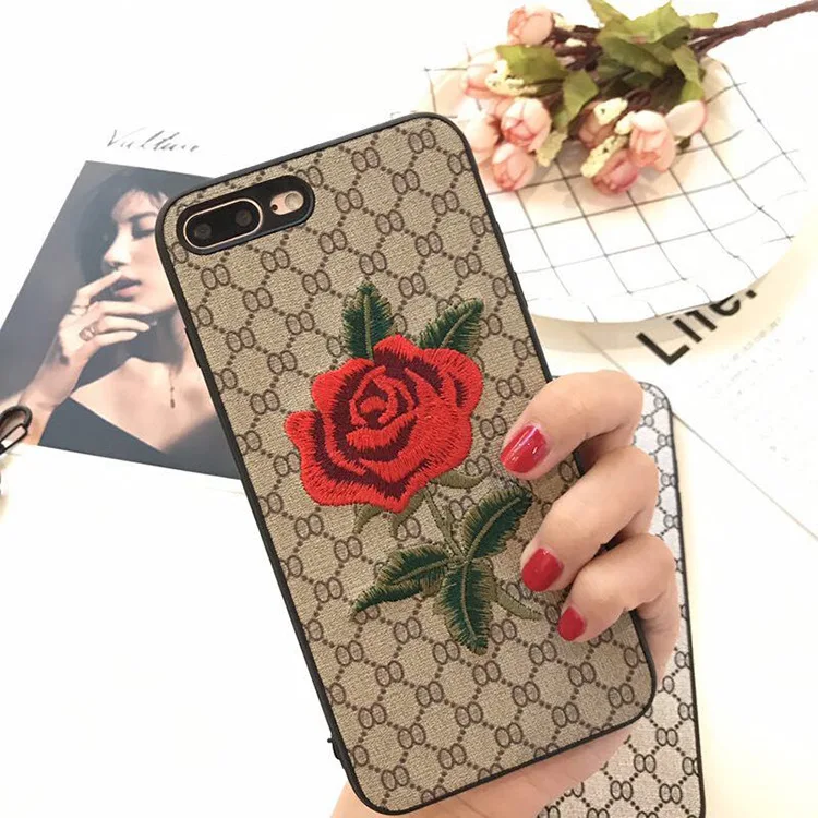 3D рельефный кружевной чехол для iPhone X Xr Xs Max винтажная Розовая вышивка iphone 8 7 6s plus 5