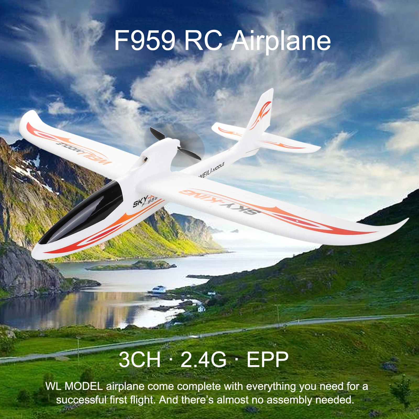 WLtoys Fixed Wing Rc Planes Remote Control Airplanes F959 Wingspan Glider Toy | Игрушки и хобби