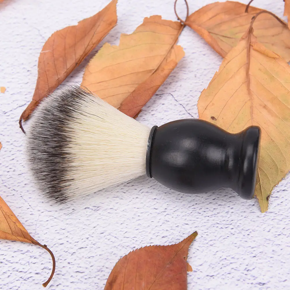 Best Pure nylon Hair For Men Shaving brush Fashion Brown soft hair Wood Brush handle | Красота и здоровье