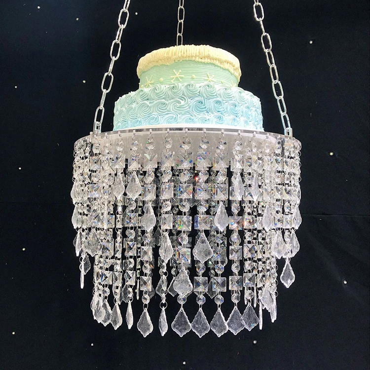 Роскошная Свадебная хрустальная люстра для украшения торта Подвесная подставка