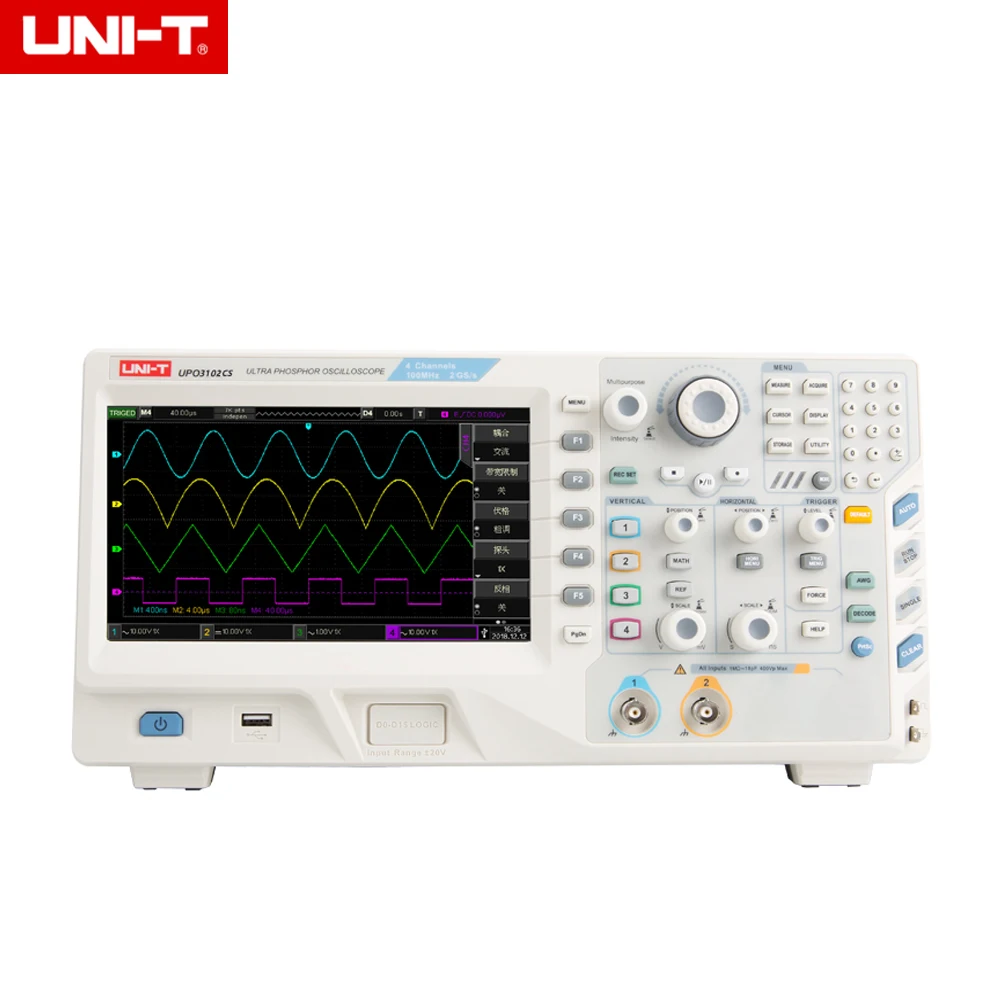 

UNI-T UPO3102CS Digital Phosphor Oscilloscope 2CH 100M 2.5GS/s