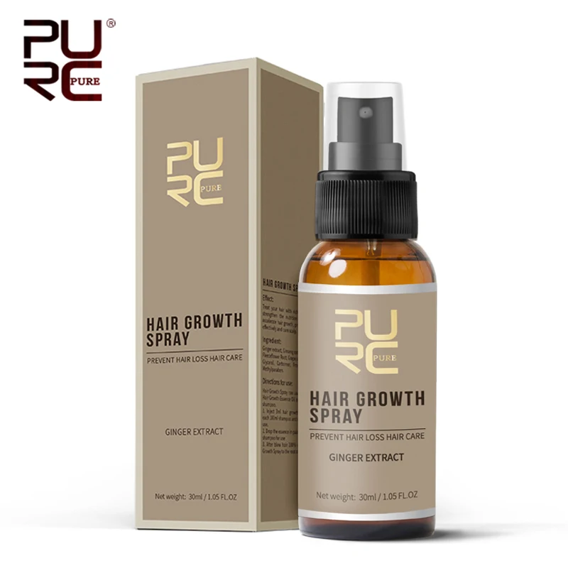 

PURC New Product 30ml Hair Care Treatment Hair Growth Spray Ginger Extract Prevent Hair Loss for Men & Women