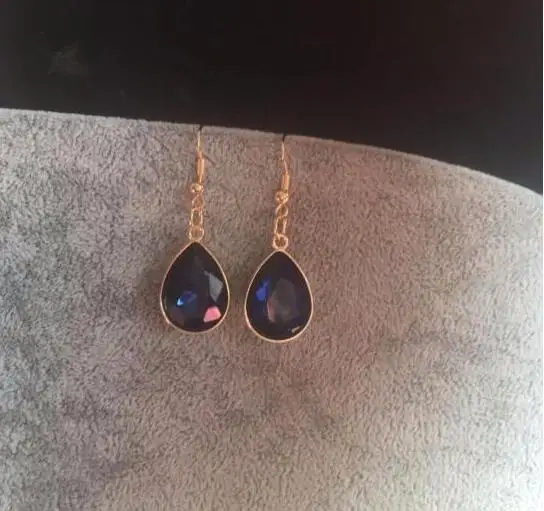 ED 0148 элегантные черные и Гламурные Кристальные полностью овальные