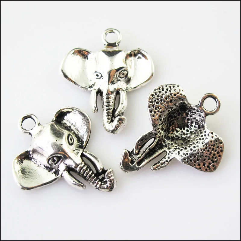 Новый 18 шт. Тибетский серебристый цвет с рисунками животных С Рисунком Слона