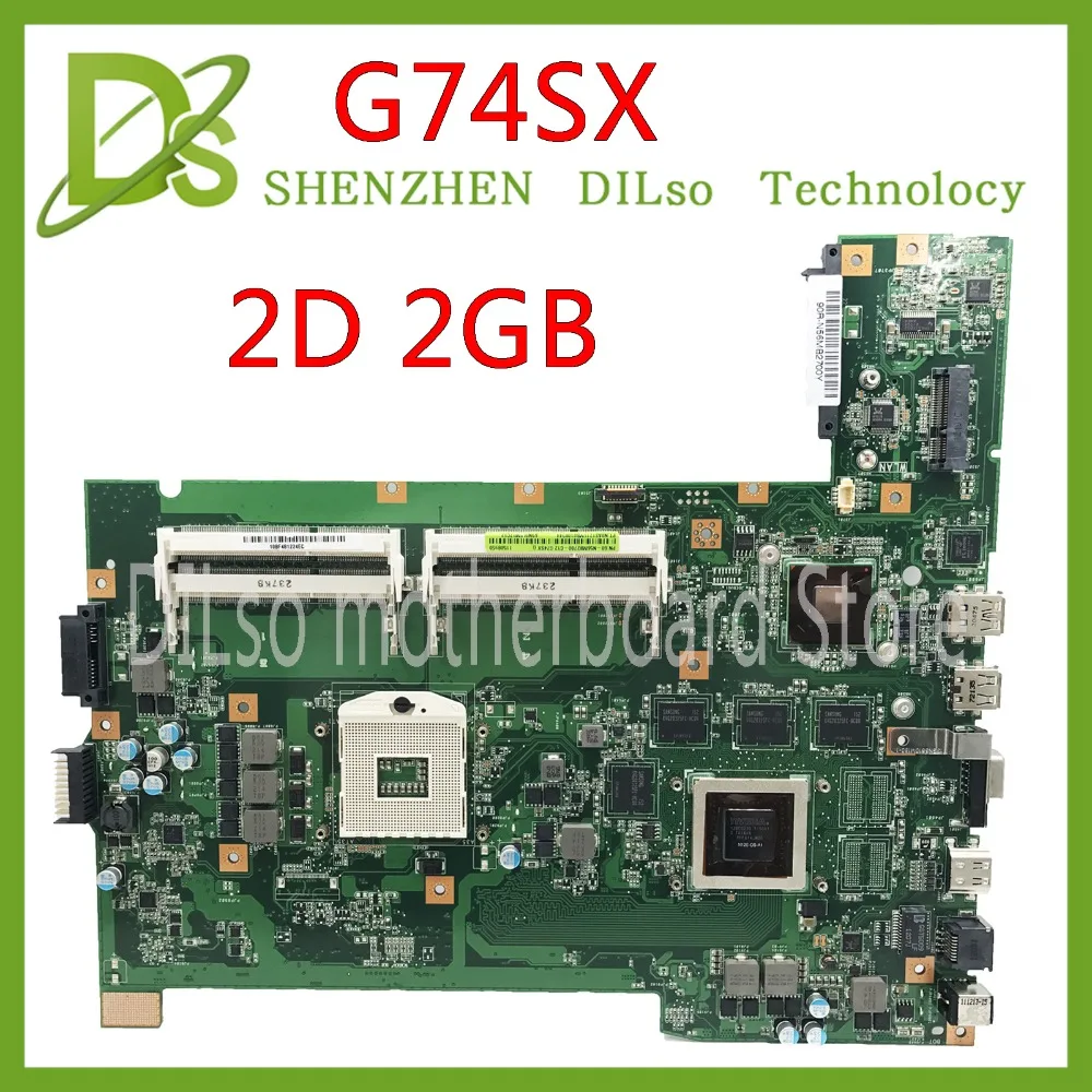 

KEFU G74SX Motherboard For ASUS G74SX G74S GTX560M 2GB support 2D connector 4 Memory slot Laptop Motherboard