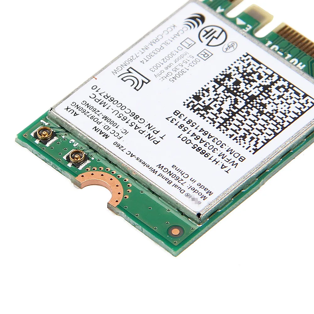 Двухдиапазонный AC1200 Wlan для Intel 7260NGW Wireless AC 7260 M.2 NGFF 2 4G/5 ГГц 802.11ac 2x2 Wifi Bluetooth 4 0