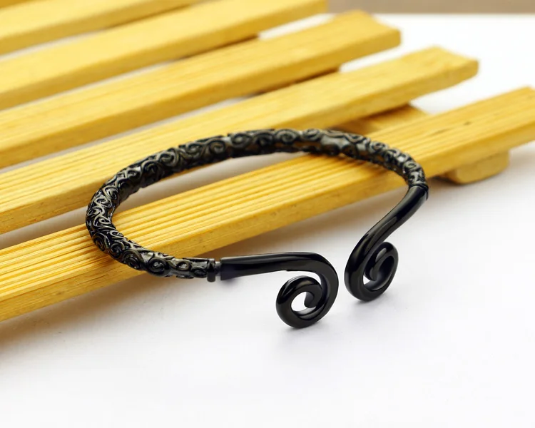 retro accessories fashion bracelet Sun Wukong cudgel black gun plated cool personality man women bracelets &amp bangles | Украшения и