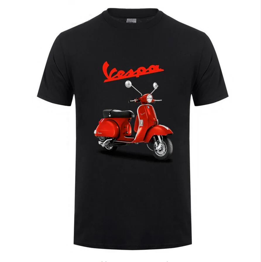 2019 изготовленный на заказ футболка для мужчин мотоцикл Vespa скутер футболки homme