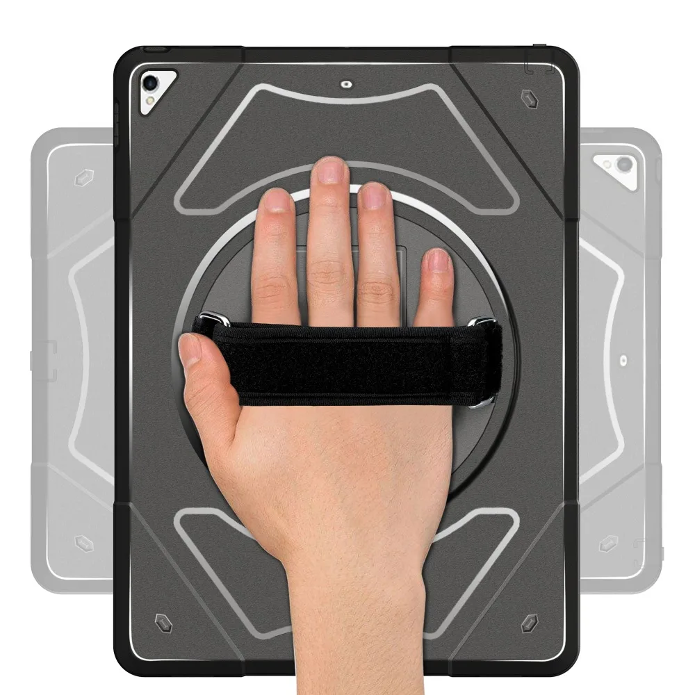 Чехол для iPad Pro 12,9 дюйма с вращающимся на 360 ремешком и подставкой сверхмощный противоударный защитный чехол MTL02