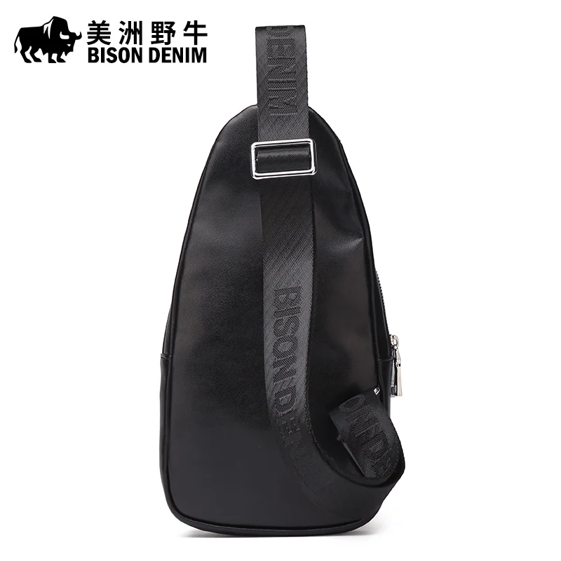 BISON DENIM брендовая мужская пляжная сумка из натуральной кожи мужские сумки на