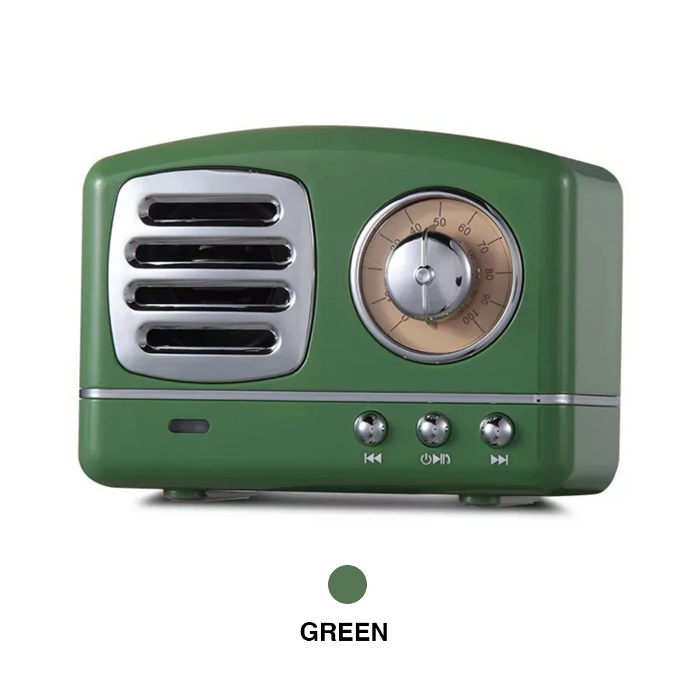 Green Vapeonly ретро Bluetooth динамик портативный беспроводной динамик s Колонка бас стерео сабвуфер Поддержка TF карта Ностальгический музыкальный плеер - Цвет: Green