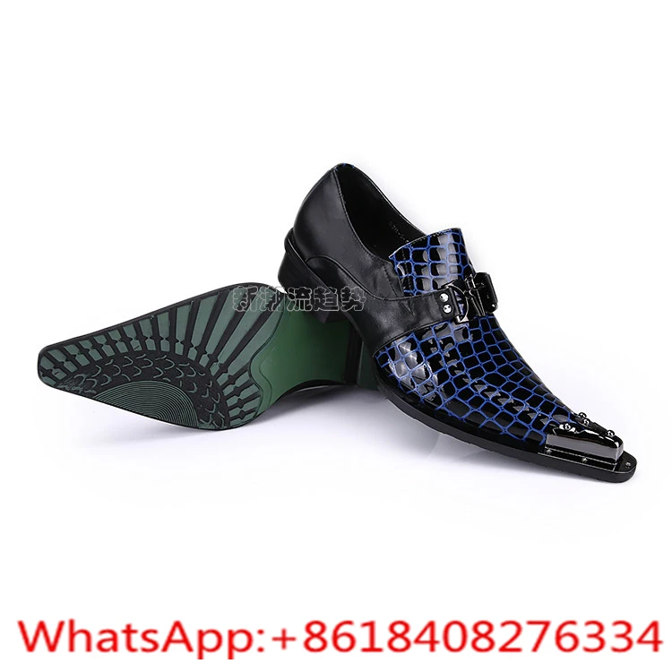 Бахилы Пряжки Психическое Toe Мужчины Мягкая Кожа Случайные Квартиры Свадьба