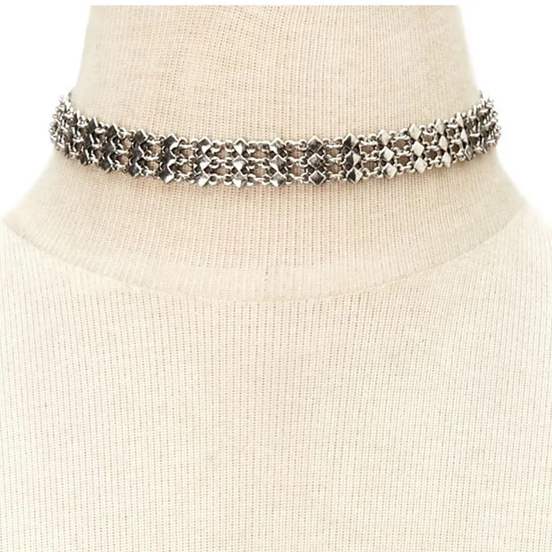 В богемном стиле многослойные площади звено Чокеры ожерелья для женщин Турецкая