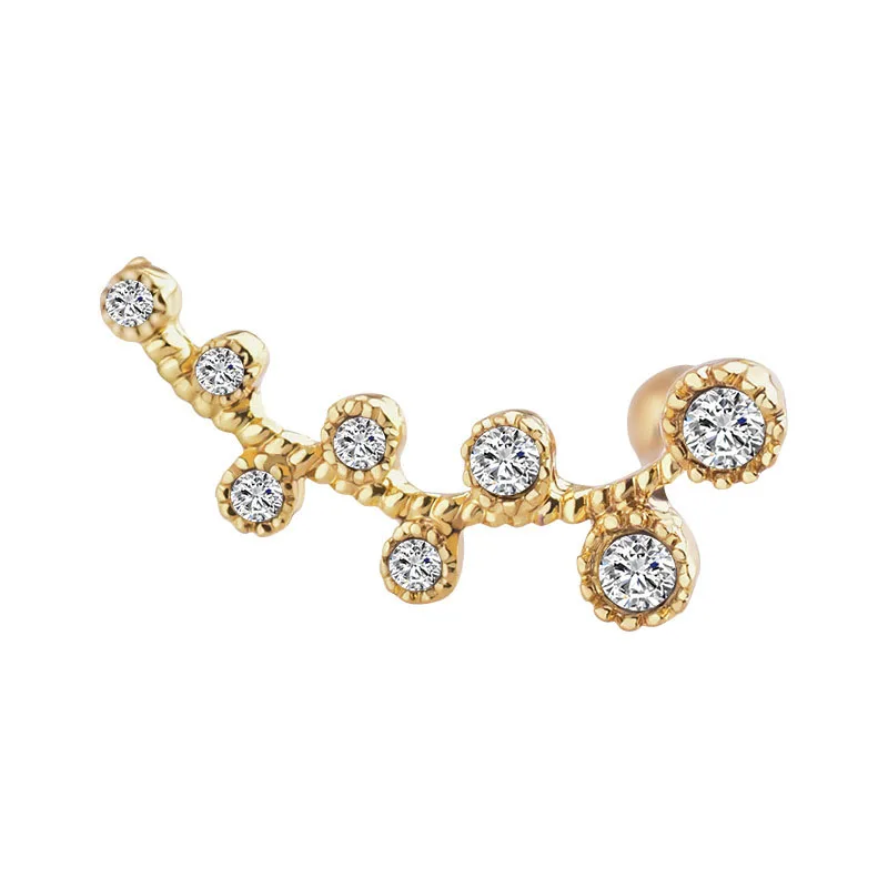 Серьги гвоздики из хирургической стали для прокола хрящевой ткани уха|fashion stud