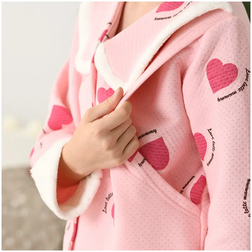 2019 Новое воздушное хлопковое утолщенное теплое платье для беременных будущих