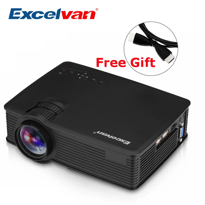 Excelvan GP9 EHD09 мини светодиодный проектор 800x480 пикселей Поддержка 1080P 1800 люмен