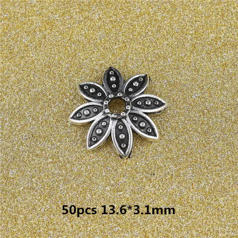 Ancient silver 20/50 шт./лот множественные стили из цинкового сплава, цинковый сплав бусины Кепки s класса кисточкой конический колпак для кулон, серьги, браслет, сделай сам, ювелирное изделие, украшения своими руками - Цвет: Ancient silver
