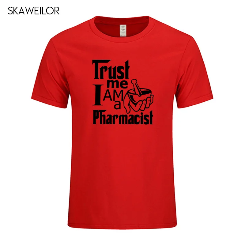 Trust Me Im A Pharmacist Футболка мужская летняя хлопковая Повседневная футболка с