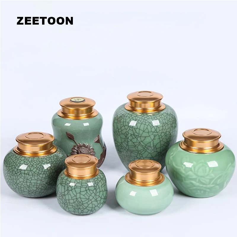 Большая круглая глазурованная чашка Longquan Celadon для чая Puer чайная банка тройной