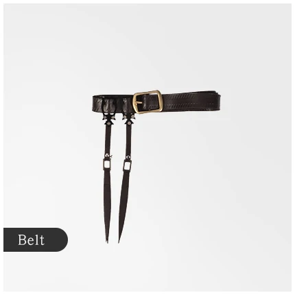 belt Карнавальный костюм Арья Старк из игры престолов, 8, кожаная куртка для девочек, вечерние платья, Wnter Coak, штаны, костюм на Хэллоуин для женщин - Цвет: belt
