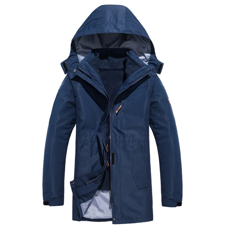 Blue Goexplore ore, зимняя женская куртка, 3 в 1, водонепроницаемая, дышащая, Спортивная, лыжная, походная, ветрозащитная, верхняя одежда, для кемпинга, зимняя куртка с подогревом - Цвет: Blue