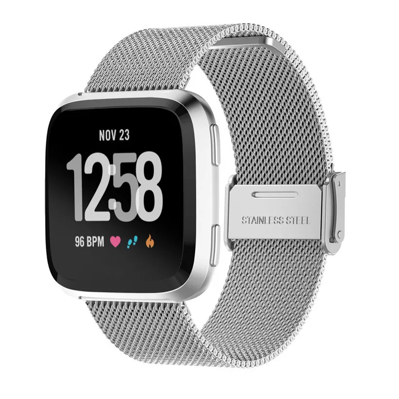 Сменный ремешок для часов из нержавеющей стали высокого качества Fitbit Versa Прямая